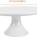 9-Inch Round White Porcelain Cake Stand - Show Off Your Desserts, Celebrate in Style, Perfect for Holiday Gatherings, Weddings & Parties