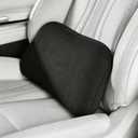 Big Hippo Lumbar Support Pillow for Car & Office Chair - Memory Foam Back Cushion for Lower Back Pain Relief, Ergonomic Back Support with Breathable Cover for Home, Truck, Wheelchair