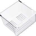 Kojem 2188656 Replacement Crisper Drawer (Upper) Compatible with Whirlpool Kenmore Refrigerator Upper Bin with Humidity Control Plastic (PS) Clear