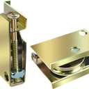 P-4998-FLR Upgraded 1-1/2 in Ball Bearing Steel Sliding Door Roller Assembly w/Flange Fits P-Ella Door That were Made After 1992-1996, Adjustable Roller Height