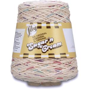 Lily Sugar'n Cream Cotton Cone Yarn, 14 oz, Potpourri Prints, 1 Cone
