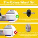 Wheel and Ball Wheel Replacement Parts Compatible with Dyson V11 V8 V7 V10 V12 V6 DC58 DC59 DC62 DC74 Vacuum Cleaner,35W 50W Direct Drive Cleaner Head Wheels Replacement Parts