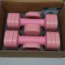 Zempox Adjustable Dumbbell Set of 2, 4 in 1 Free Weights Dumbbells Set for Women, Hand Weights for Women at Home, Each 2lb 3lb 4lb 5lb with TPU Soft Rubber Handle for Home Gym Exercise Training (Pink)