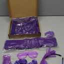 80s Outfit for Women Party 80's Accessories 7pc 70s 90s 1980s Costumes with Purple Tutu Neon Leg Warmers 80s Neon Scrunchies Gloves Necklace Shutter Glass for Cosplay Theme Party, Free Size 