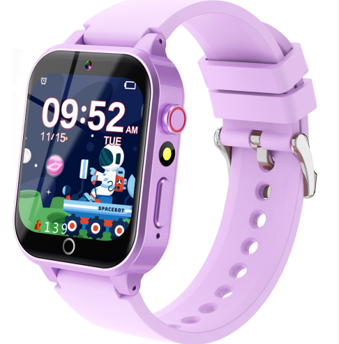 AXYWINBO Kids Smart Watches for Girls Boys 4g GPS Call Text-Smart Watch for Kids Game Camera Pedometer Alarm Clock Calculator-Kid Watches for Girls Boys 4-12 Age Gifts Purple