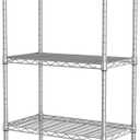SINGAYE Shelf Wire Shelving Adjustable Storage Shelves Rack Standing Units for Kitchen Closet Laundry Bathroom Organizers Metal Pantry Narrow Mesh Gaps 12" D x 22" W x 59" H Silver
