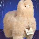 Alpaca Stuffed Animal 12 inch. Cute, Soft and Cuddly Alpaca Plush Toy Handcrafted on Real Alpaka Natural Fur (12 inches, Beige)