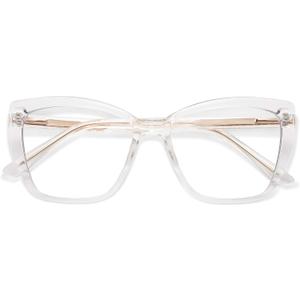 AMOMOMA Trendy TR90 Oversized Blue Light Reading Glasses Women,Stylish Square Cat Eye Glasses AM6031
