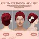 6 Pcs Polyester Chemo Turban Headwear Soft Cancer Headwear Elastic Chemo Hats for Women Head Scarf with Hair Loss