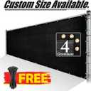 Royal Shade 6' x 12' Black Fence Privacy Screen Windscreen Cover Netting Mesh Fabric Cloth - Cable Zip Ties Included 