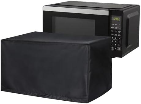 FlexiDapt Microwave Oven Cover, Universal Waterproof Shield for Countertop Appliances in Home, Garage, and Office, Black