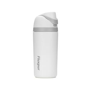 Fluxpur Insulated Water Bottle Sports Stainless Steel Water Bottle with Straw Travel Leakproof,19 Oz,White 10 no straw