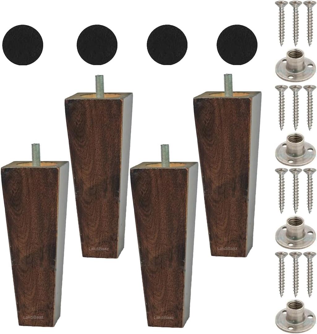 Wooden Square Leg for Sofa and Furniture 6 Inch