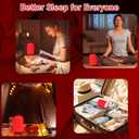 670nm Red Light Night Light for Sleep with Timer, Rechargeable, Dimmable, Sleep Aid Lamp Blue Light Blocking for Improve Sleep, Deep Relaxation, Meditation, Yoga