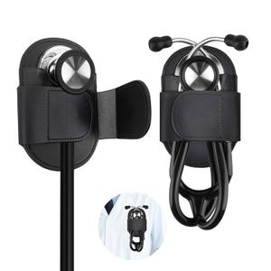Magnetic Stethoscope Holder Clip, Leather Stethoscope Holster Clips, Lightweight Portable Holster for Physicians, Nurses, EMT, Medical Nursing Students