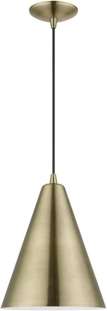 Livex Lighting, 40852-01, Dulce, Cone Pendant, Antique Brass