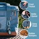 CleverMade Pacifica Collapsible Cooler Bag Large Portable Cooler Bag for Travel, Foldable Insulated Cooler for Beach, Picnic & Tailgating, Holds Up to 50 Cans, Leakproof Soft Carry Cooler - Ocean