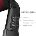 Shiatsu Neck and Back Massager, Electric Deep Tissue Kneading Neck and Shoulder Massage for Muscle Pain Relief with Heat, Use for Home Office Car, Gifts for Family Friends