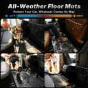 OEDRO Floor Mats Fit for 2007-2013 Chevy Silverado/GMC Sierra 1500 & 2007-2014 Silverado/Sierra 2500 HD/3500 HD Crew Cab (Without Storage Box), TPE All-Weather Floor Liners, 1st and 2nd Row Mat, Black
