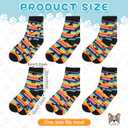 Shihanee 6 Pairs Fun Dog Lovers Crew Socks Christmas Gifts for Dog Lover Funny Rainbow Novelty Cotton Socks Pet Funny Owner Lover Gift Ideas