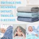 Newwiee 3 Pcs Baby Blankets 30 x 40 Soft Neutral Fuzzy Blanket for Toddler Infant Newborn Stroller Travel Supplies(Bright Color)