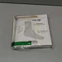 Pembrook Ribbed Knit Black Bamboo Viscose Diabetic Socks for Women - 6 Pairs | Crew Moisture Wicking Neuropathy Socks for Women | Wide Calf and Ankle Womens Diabetic Socks Size 9-11