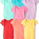 The Children's Place Baby Boys' And Newborn Short Sleeve Bodysuits, Multipacks (0-3 Months)