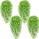 Waipfaru Artificial Hanging Four-leaf clover, 4pcs Fake Hanging Plants, Faux Ivy Pothos Vines Greenery for Wall Home Bedroom Living Room Aesthetic Kitchen Office Aesthetic Kitchen Indoor Outdoor Decor