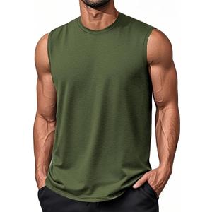 EKLENTSON Men's Tank Tops UPF 50+ Sleeveless Shirt Lightweight Cooling Muscle Tee Sun Protection Quick Dry Workout Shirt (S)