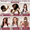 StyleVibe 8-in-1 Air Styler, Hair Dryer & Blow Dryer Brush with Travel Case - Auto Wrap Curls (L/R), Fast Drying, Thermal Round Brush for Smooth Blowouts & Frizz-Free Volume, No Heat Damage