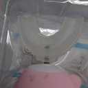 Kids U Shaped Electric Toothbrush with 4 Brush Heads, Sonic Toothbrush Kids with 5 Modes, Cartoon Dinosaur 360-Degree Cleaning IPX7 Waterproof Design (2-6 Age (Pink))