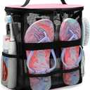 Dorm Room Essentials for Girls, Mesh Shower Caddy Hanging, Large Capacity Toiletry Bag for Women, Quick Dry Shower Bag for Camping, Cruise, Travel Essentials, Christmas Birthday Gifts for Women Girls, Pink