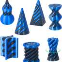 6 Pack Spiral Cone Fidget Toys - Impossible Cone 3D Printed Impossible Pyramid Pass Through 3D Printed Toy Mini Sensory Toy for Stress Relief Anxiety, Desktop Decoration Gifts for Adults Teens Kids