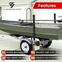 JY PERFORMANCE Boat Trailer Guide-ons, 40"/48" Adjustable, Rustproof Electro-Galvanized Steel Trailer Guide ons, Trailer Guides with White PVC Pipes, for Ski Boat, Fishing Boat, Sailboat Trailer 2PCS