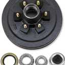LIBRA One New 12" X 2" Trailer Brake Drum Kit 6 on 5.5" B.C. for 5200-6000 Lbs Axle - 22003K