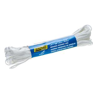 Seachoice Braided Utility Line Boat Rope, 1/8 In. X 100 Ft., White (One Size)