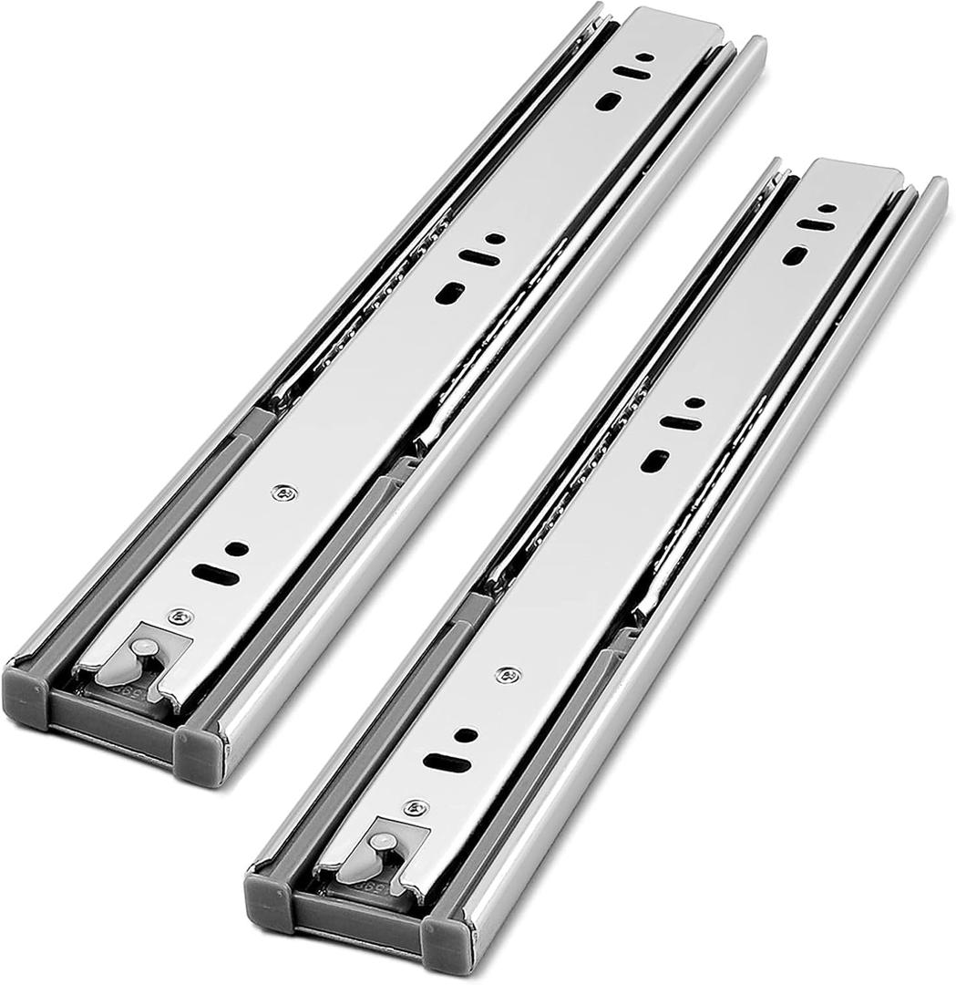 Gobrico 14 inch Drawer Slides 10 PairSoft Close Drawer Slides 3 Fold, Cabinet Drawer Slides Full Extension Drawer Slides, Heavy Duty Slide Rails, Side Mount Ball Bearing Tracks Guide Drawer Glides