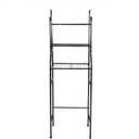 3-Shelf Bathroom Organizer Over The Toilet Space Saver Bathroom Corner Stand Storage Organizer, Black