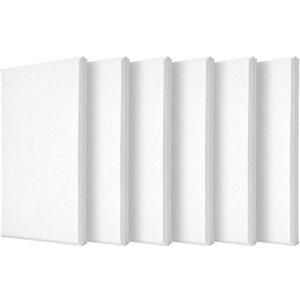 6 PCS Acoustic Panels, Large Soundproof Wall Panels, Professional Fiberglass Sound Absorbing Panels, 23.6x11.8 Inches Sound Proof Foam Panels for Walls, Studio Home Offices (White)