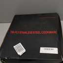 14-Inch Nonstick Hybrid Frying Pan with Lid, Ceramic Coated Tri-Ply Stainless Steel Induction Chef's Pan, Large Skillet, PFOA Free, Oven & Dishwasher Safe for All Stoves, Detachable Handle