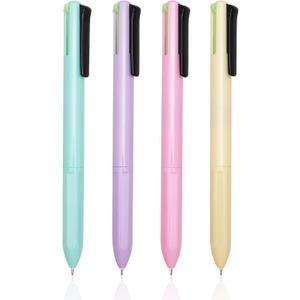 4 x Multicolor Ballpoint Pen 0.7, Multicolor Pen in One, 4-in-1 Colored Pens, 4 Color Retractable Pen in One, Colorful Ink, Ballpoint Gift Pens for Planner Journaling, Valentines Day Gifts