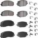 Rear&Front Semi-Metallic Brake Pads Fit for Dodge Journey 2012-2020 for Volkswagen for Routan 2012 2014 Chrysler Town & Country 2012-2016-8pcs