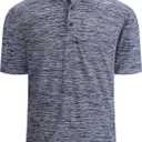 Alex Vando Mens Golf Shirt Moisture Wicking Quick-Dry Short Sleeve Casual Polo Shirts for Men (10 Years, Navy-2)