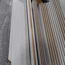 36 x 96 in Paneled Solid Wood Unfinished Barn Door with Installation Hardware Kit