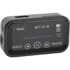MP3 Player with Bluetooth 5.3, 32GB Portable Music Player with Back Clip, Lossless HiFi Sound, 1.47" Touchscreen, FM Radio, E-Book