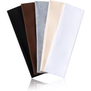 5Pcs Headbands for Women Non Slip, 5 Colors Head Bands for Women's Hair. Soft Cotton Cloth Stretchy Thick Headbands for Running, Yoga, and Exercise