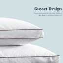 puredown® Goose Feathers and Down Pillow for Sleeping Hotel Collection Bed Pillows, 100% Cotton Cover,Gusseted, King, Set of 2
