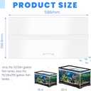 Sieral Aquarium Polycarbonate Canopy Set 23.07 x 11.69 x 0.12 Inch for 15/20H/55 Gallon Without Center Brace Aquariums Cover Fish Tank Lid with a Hook Knife, Clear