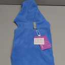Gooby Fleece Vest Hoodie Dog Sweater - Blue, Large - Warm Pullover Dog Hoodie with O-Ring Leash for Small to Medium Dogs L