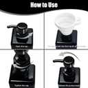 YUEYANG Black Shampoo and Conditioner Bottles, 16.9OZ Pack of 3 Empty Shower Bottles Rerefillable with Labels, Black Shower Dispenser with Pump (2.5 x 2.5 x 8 Inch)